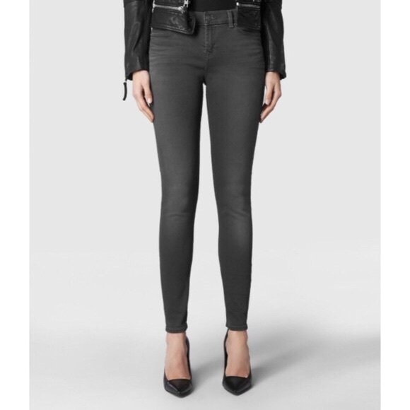 All Saints Denim - All Saints Ashby Grey Skinny Jeans Size 30